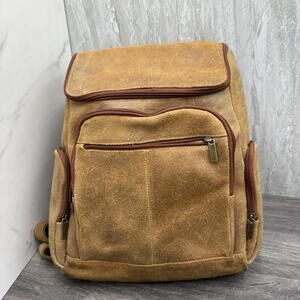 Vintage Leather Backpack – 14"x16" – Rugged & Well-Traveled Charm